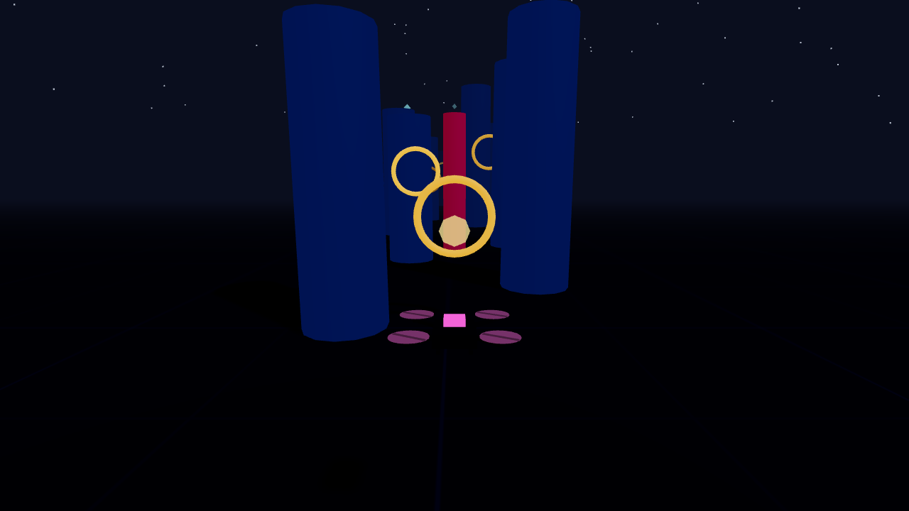 Neon Nights — a drone threading glowing towers and lasers in a dark city at night
