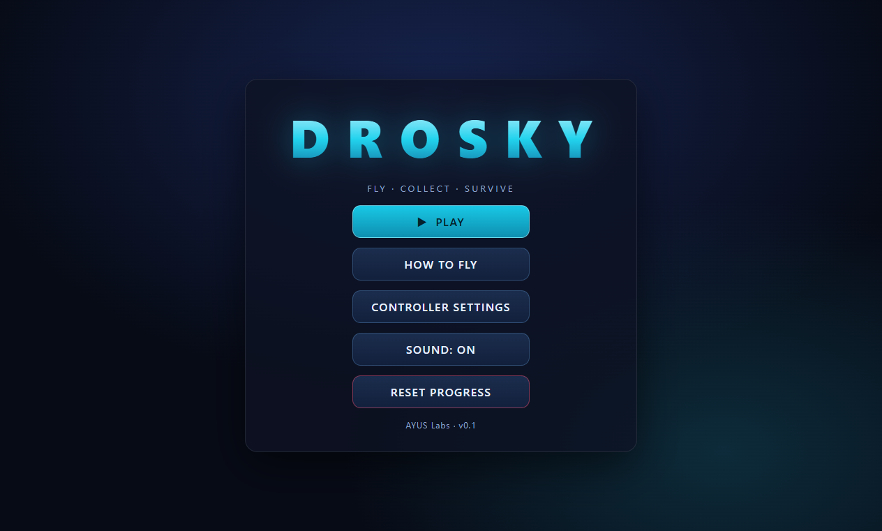 DroSky main menu